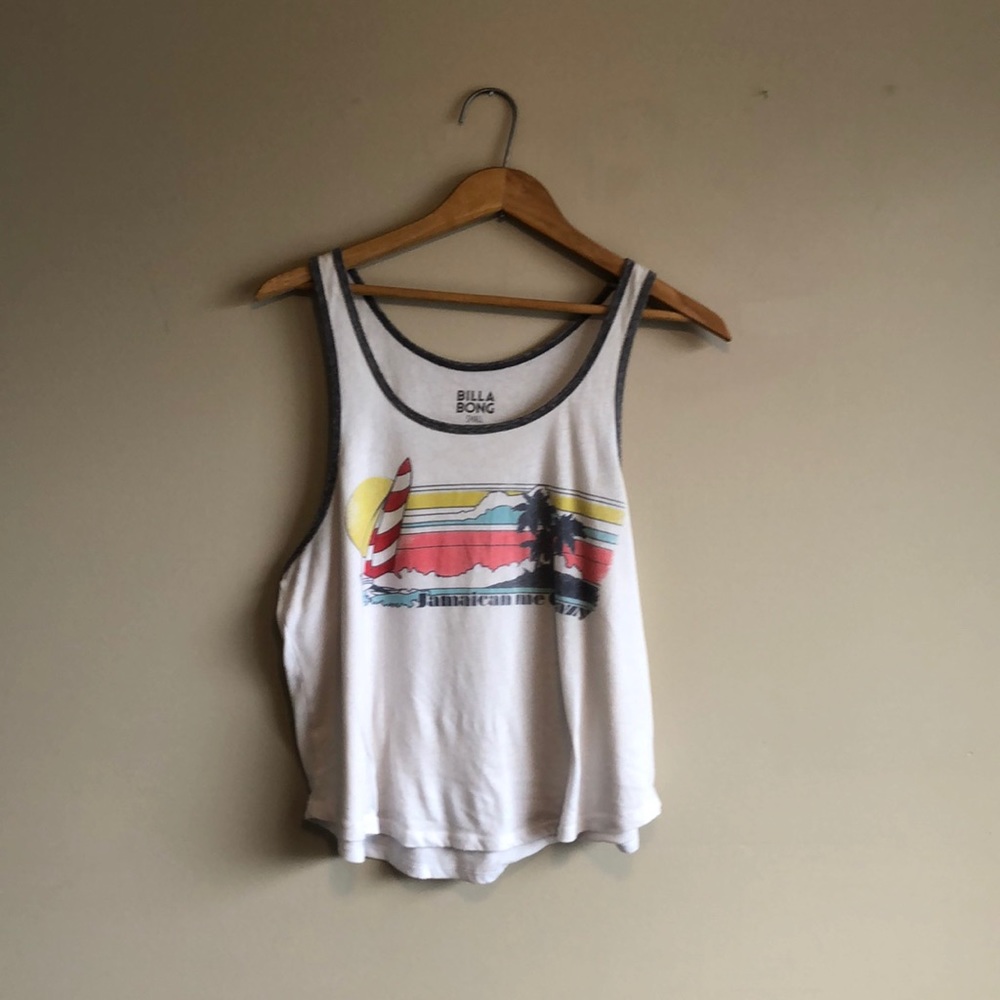 Billabong scoop neck graphic tank top